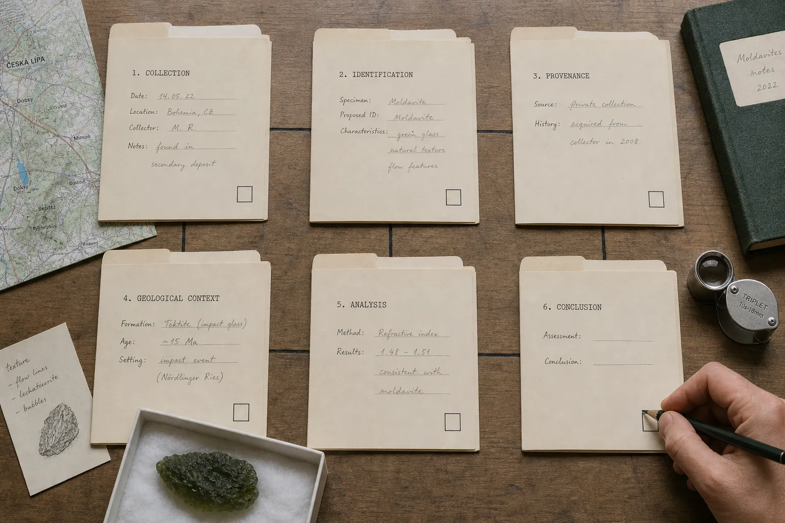 A documentation chain for assessing moldavite poaching and mine closure supply claims