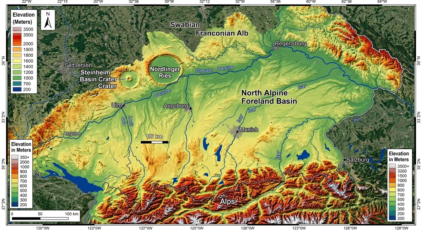 High-resolution digital elevation model of the North Alpine Foreland Basin