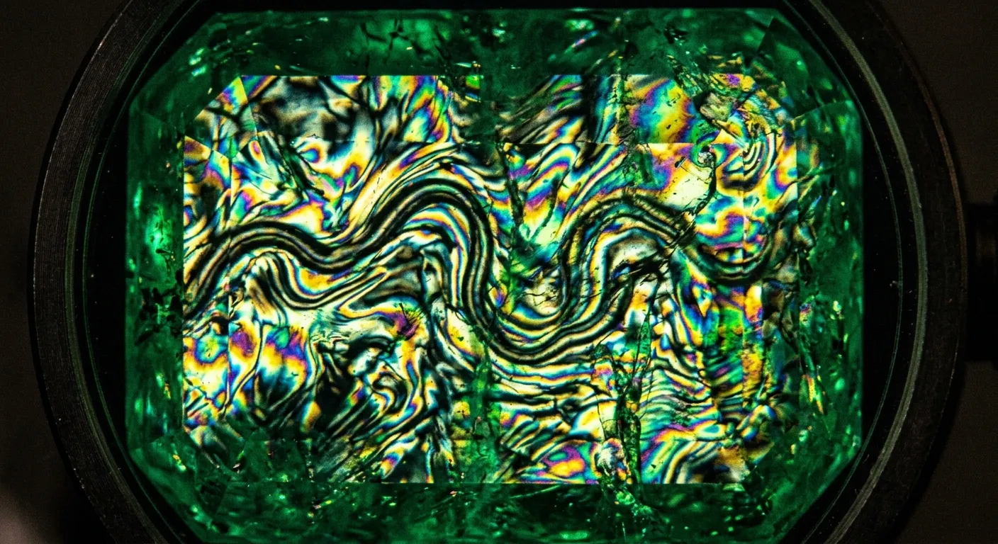 Internal strain patterns under polarized light