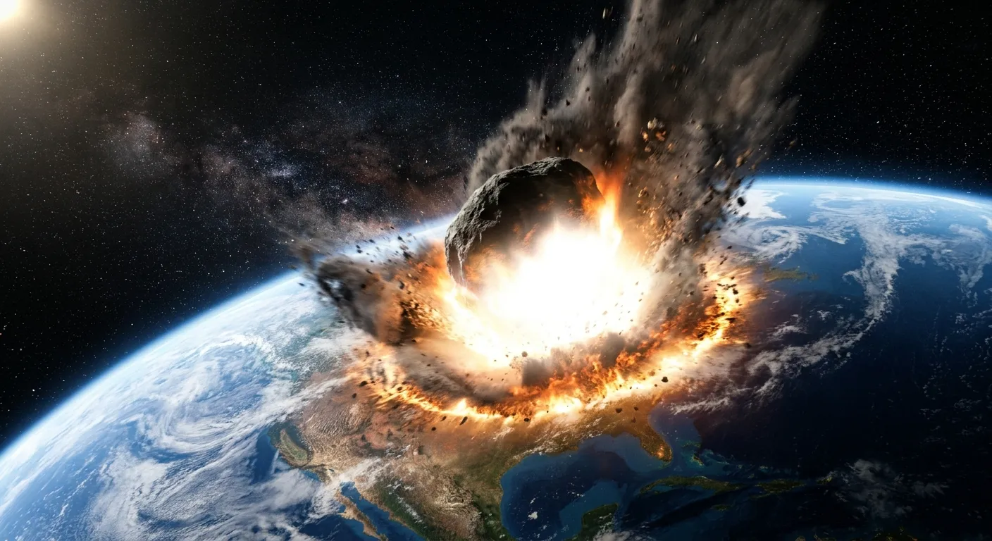 Visual representation of a hyper-velocity kinetic impact event