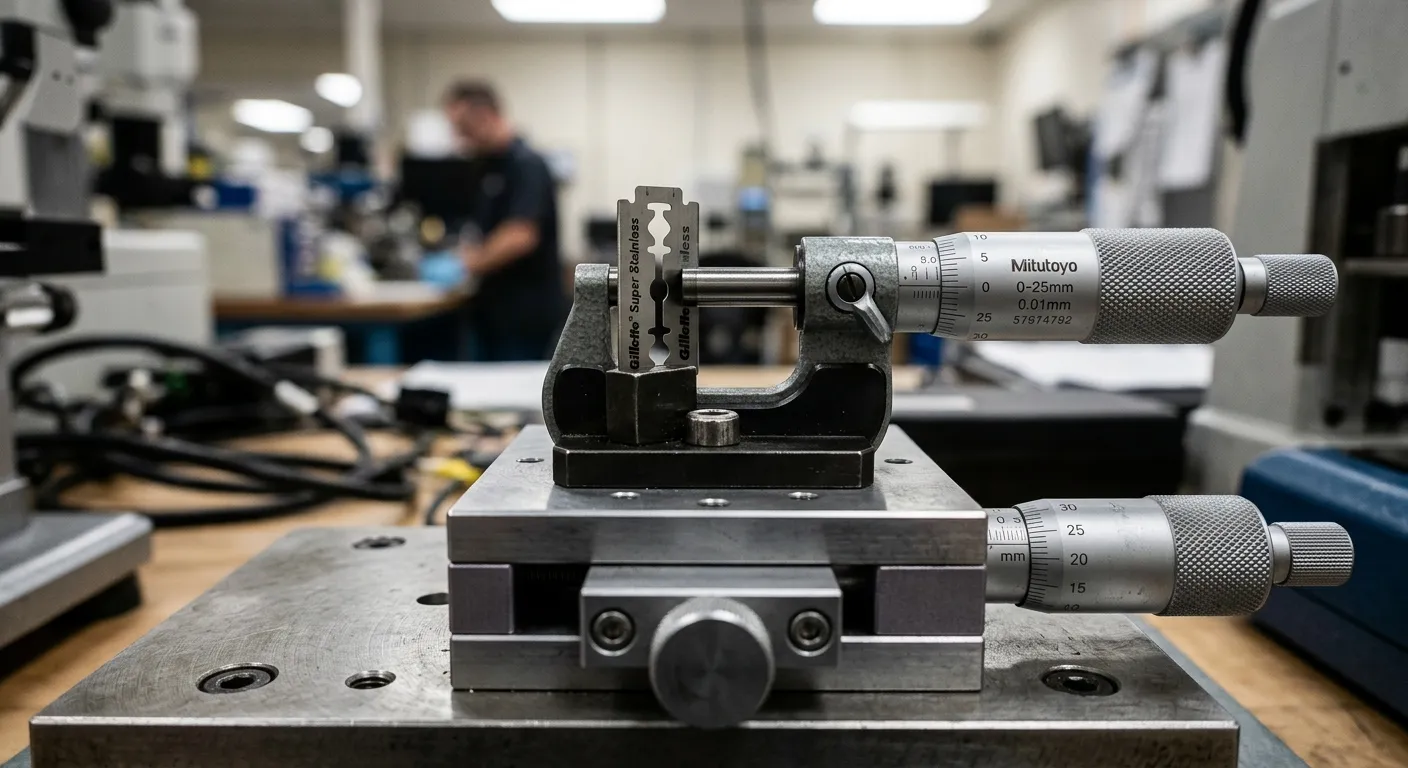 Precision knife-edge spatial filter assembly